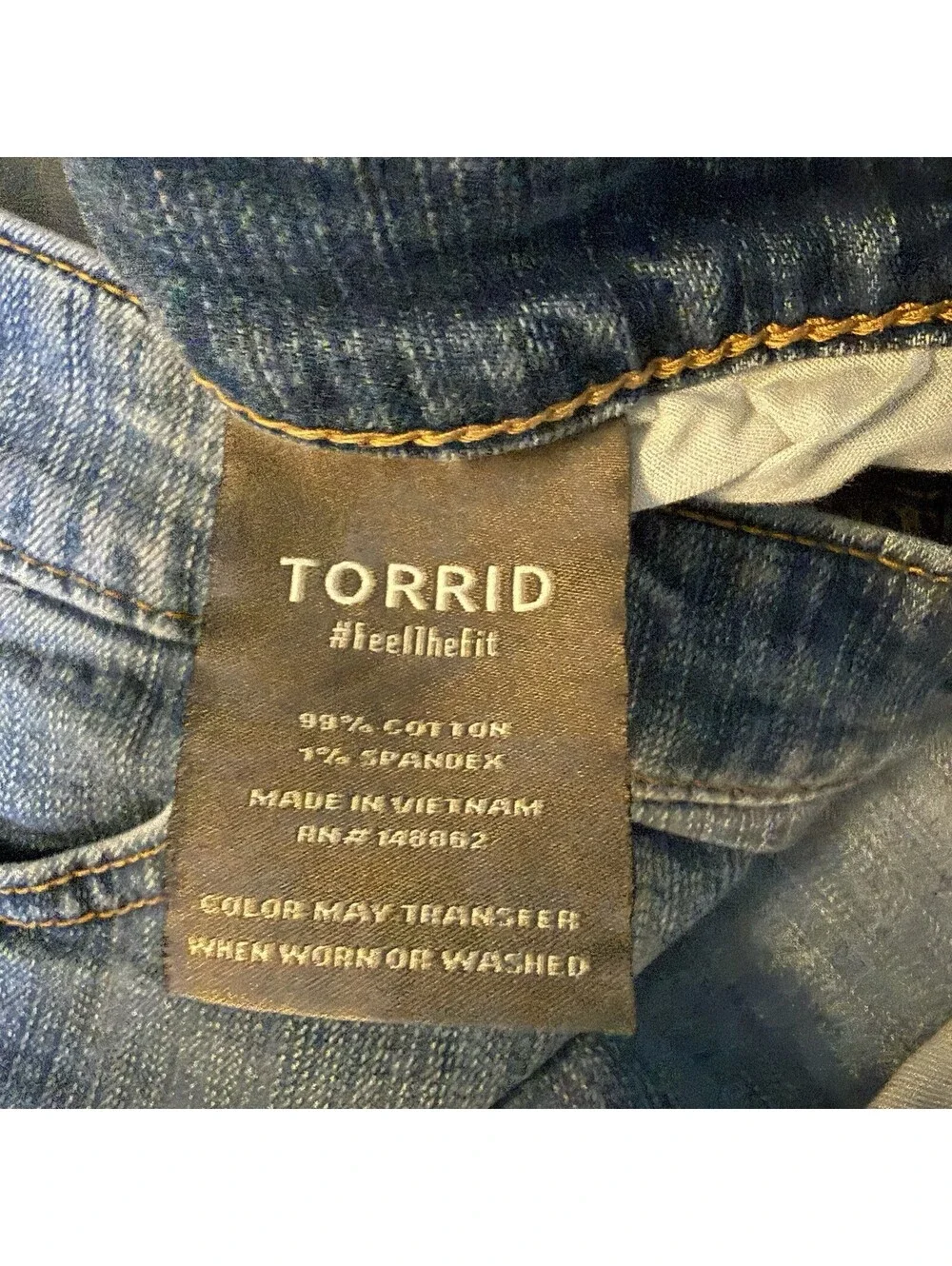 Torrid Mid Rise Mid Short Size 24 Vintage Stretch Denim Cuffed Jean Shorts